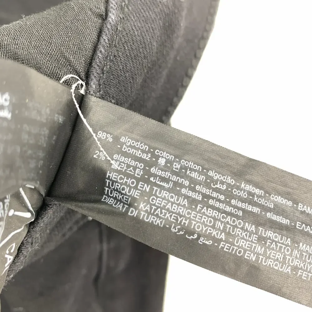 Zara Jeans Women's Size 8 Into The Classics Cropped Kick Boot Button Fly Black - Picture 7 of 7